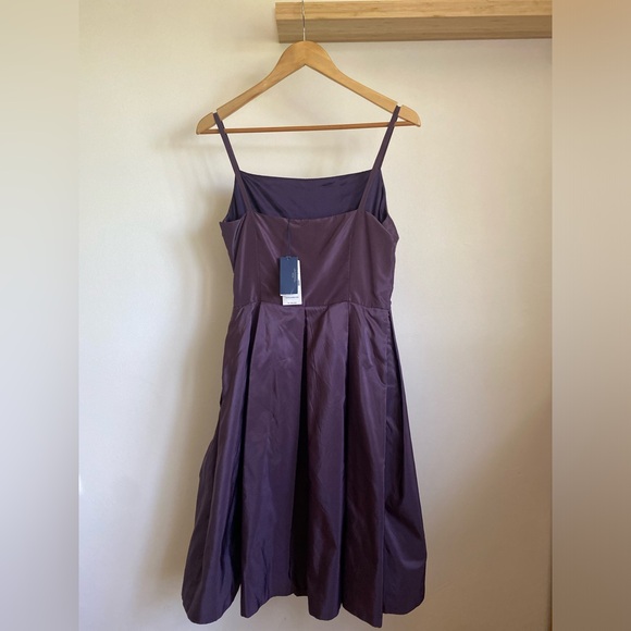 RALPH LAUREN Dusty Purple Pleated Formal Mini Dress with Black Petticoat - Picture 4 of 9